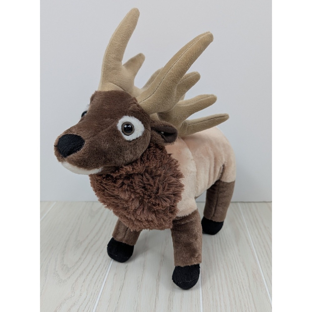 Wild Republic Elk Plush Brown Tan Stuffed Animal Toy
